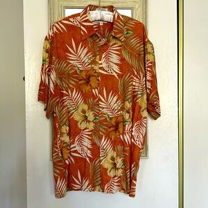 Vintage 90’s Pierre Cardin Hawaiian Shirt Gorgeous Floral Medium 100% Rayon
